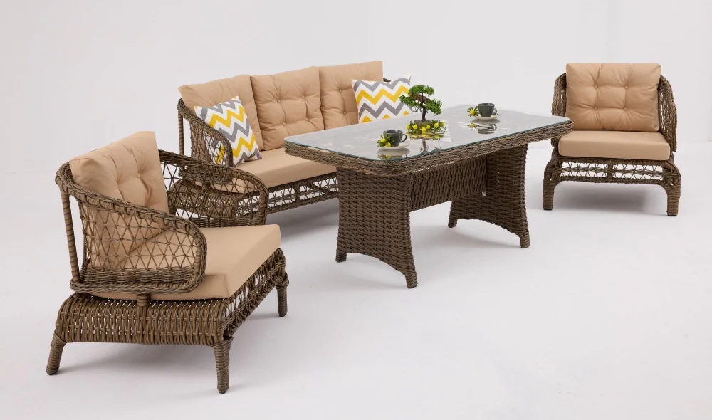 Peru Bahçe ve Balkon Takımı (Kahve)