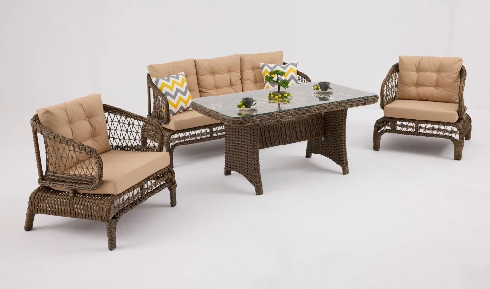 Peru Bahçe ve Balkon Takımı (Kahve)