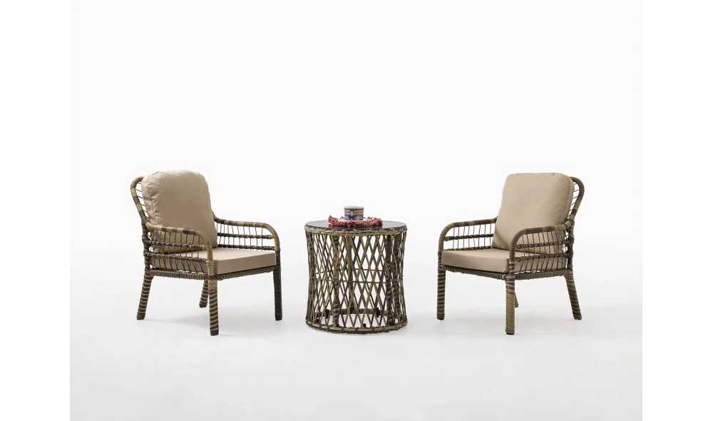 Pisa Bahçe ve Balkon Takımı (Açık Kahve - Tekli)