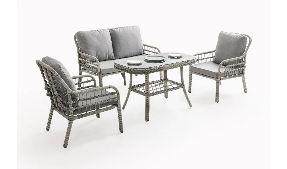 Pisa Bahçe ve Balkon Takımı (Gri - İkili)