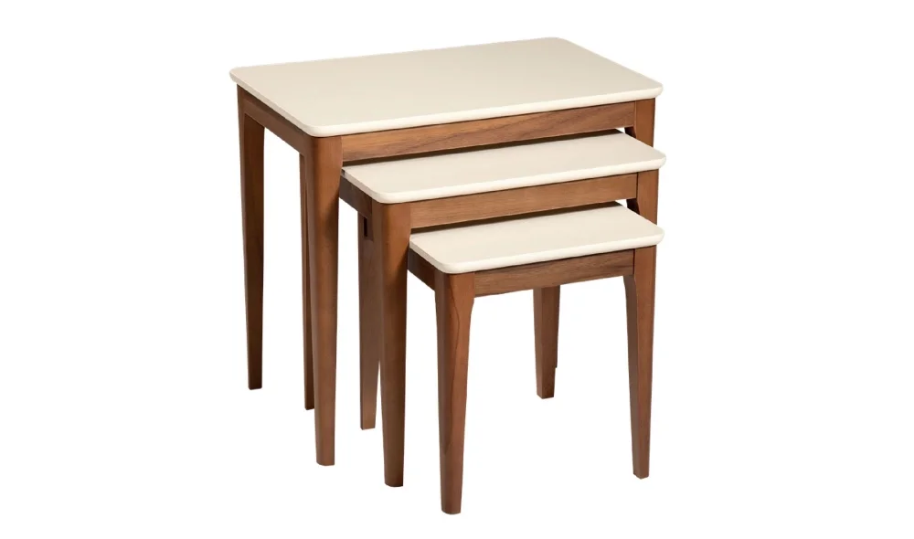 Porto Krem Ceviz Zigon Sehpa