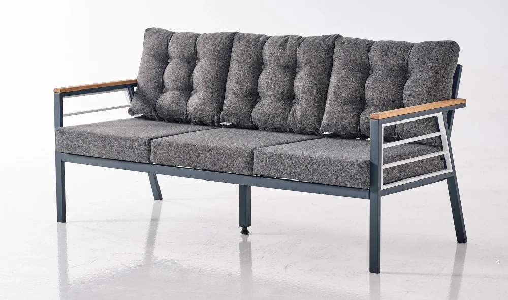 Praga Antrasit Üçlü Bahçe ve Balkon Takımı