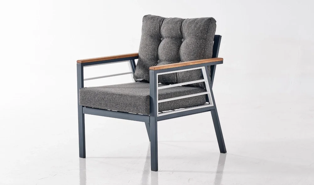 Praga Antrasit Üçlü Bahçe ve Balkon Takımı