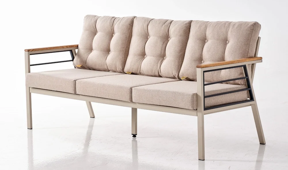 Praga Krem Üçlü Bahçe ve Balkon Takımı