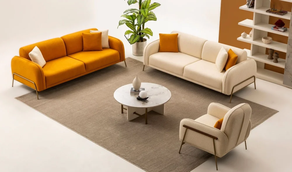 Puffy Kahve Koltuk Takımı