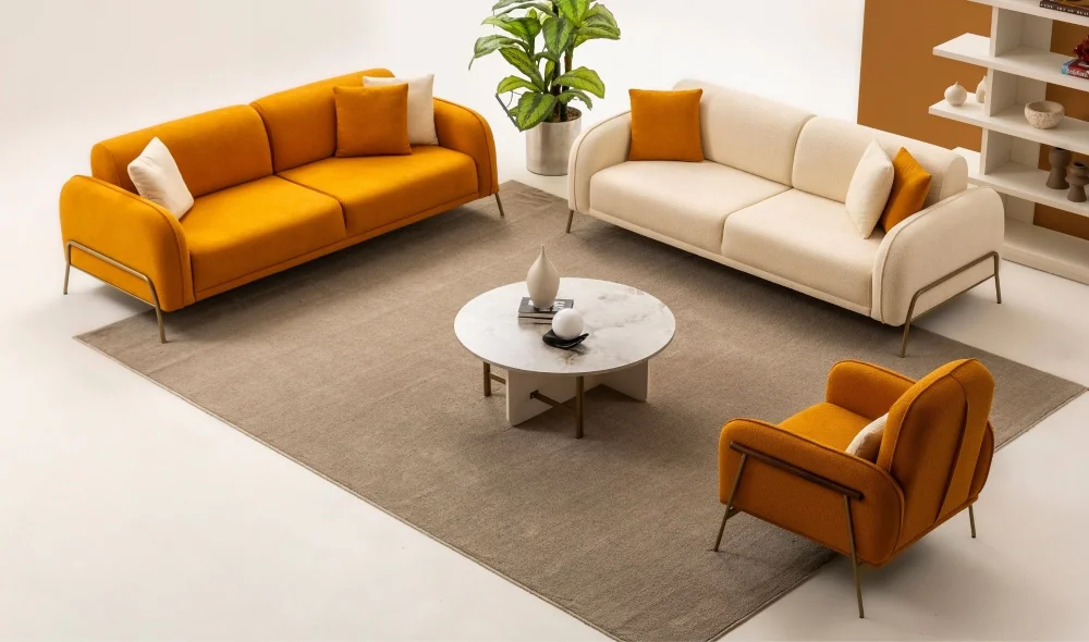 Puffy Kahve Koltuk Takımı