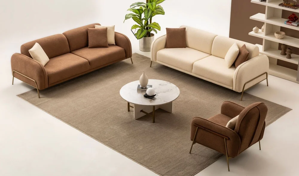 Puffy Turuncu Koltuk Takımı