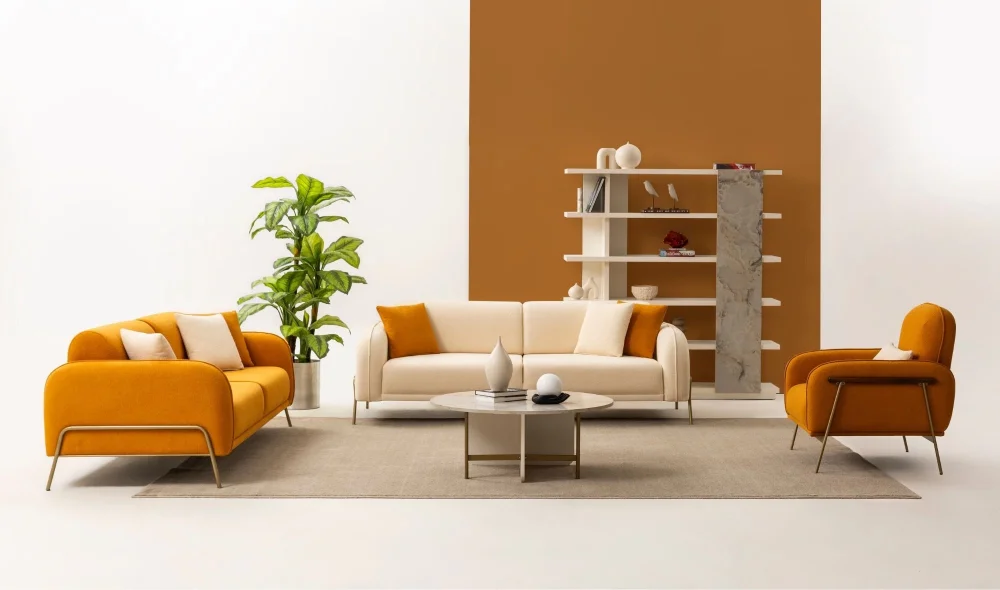 Puffy Turuncu Koltuk Takımı