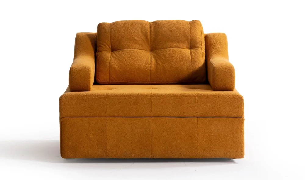 Rest Kollu Açılır Yataklı Tekli Hardal Koltuk