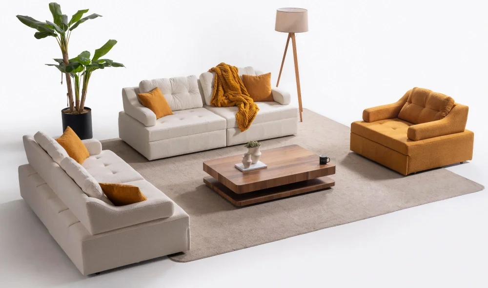 Rest Kollu Açılır Yataklı Tekli Hardal Koltuk