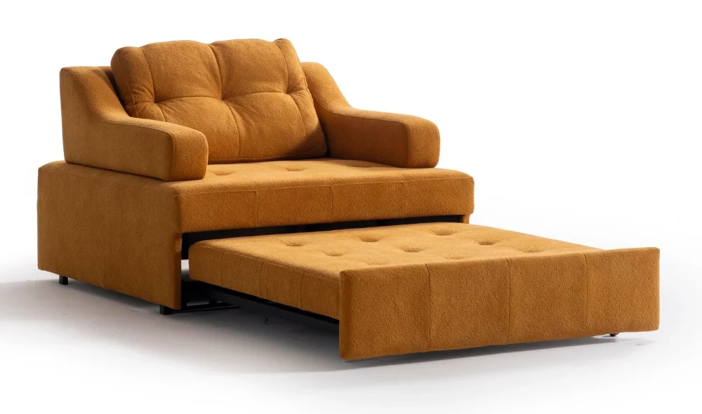 Rest Kollu Açılır Yataklı Tekli Hardal Koltuk