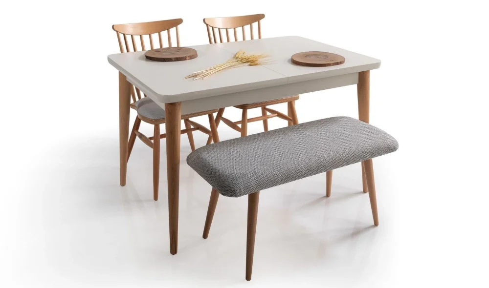 Retro Mutfak Masası Takımı (Natural)