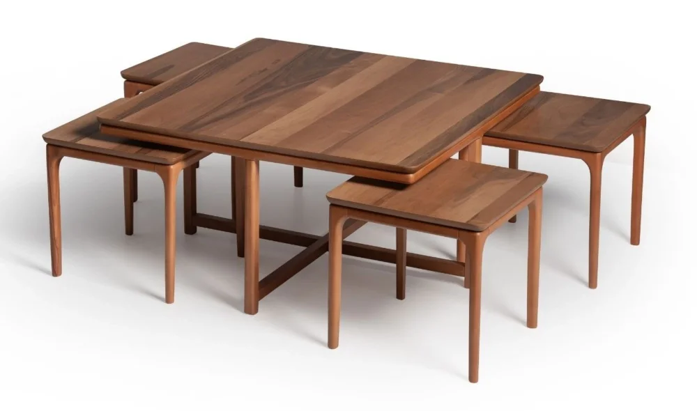 Rion Orta Sehpa Seti (Ceviz)