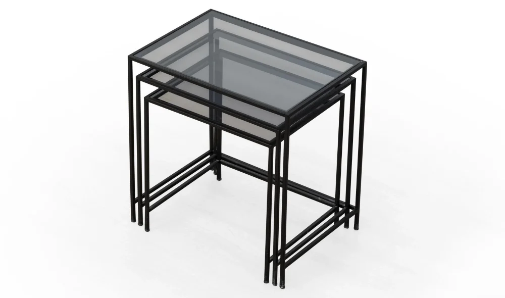 Royal Siyah Zigon Sehpa