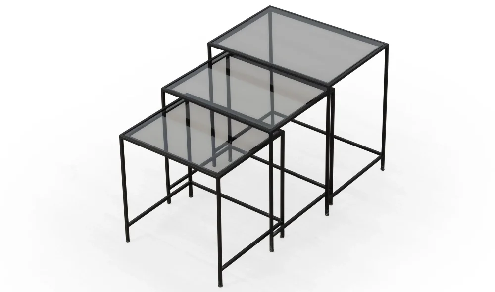 Royal Siyah Zigon Sehpa