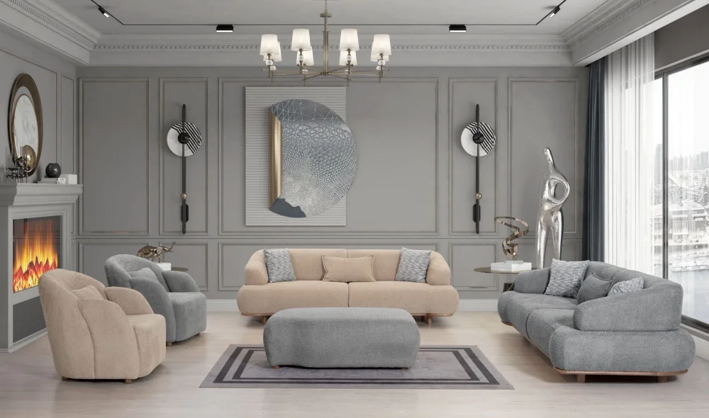 Safir Pudra Koltuk Takımı