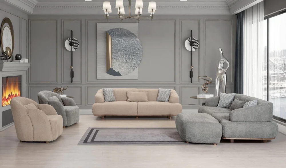 Safir Pudra Koltuk Takımı