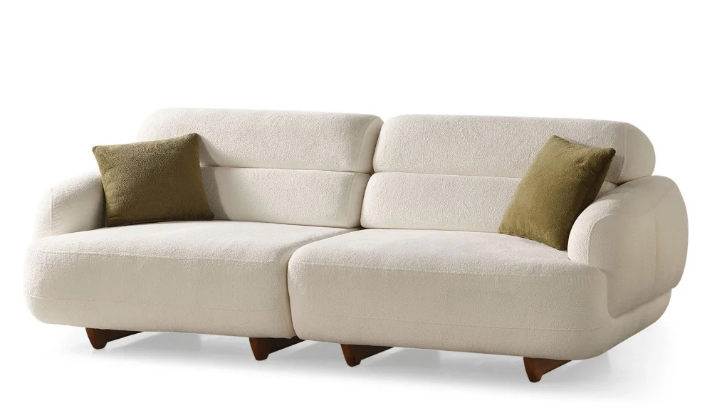 Sedef Beyaz 3lü Koltuk