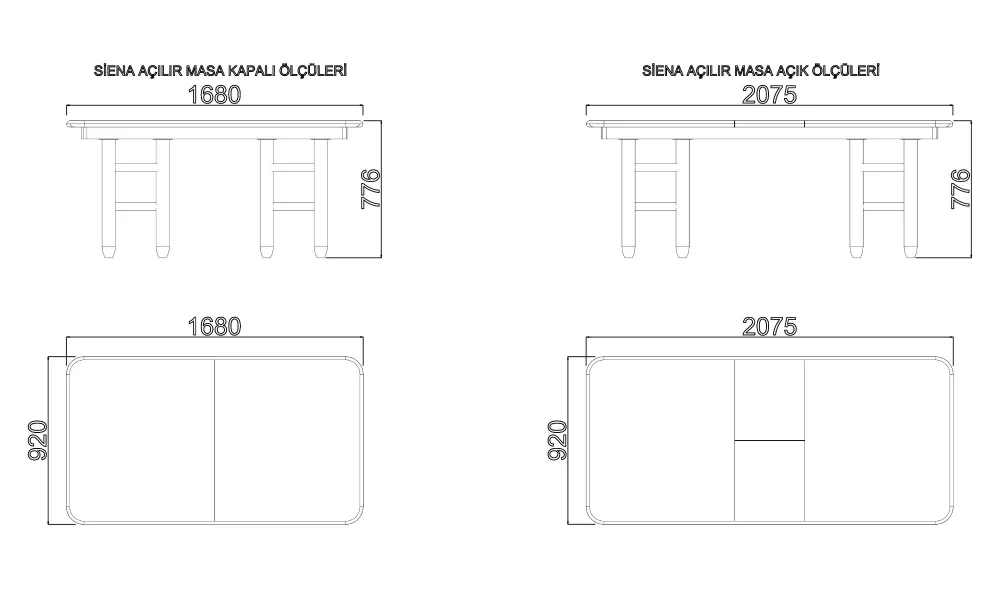 Siena Açılır Yemek Masası