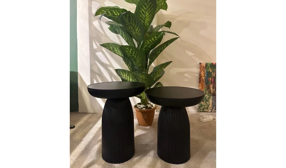 Siyah 2li Mantar Sehpa