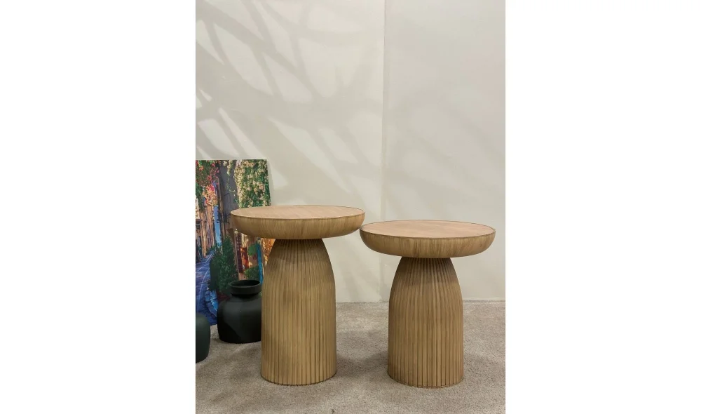 Ceviz 2li Mantar Sehpa