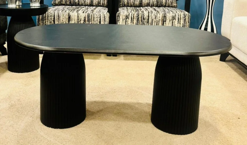 Siyah Elips Orta Sehpa