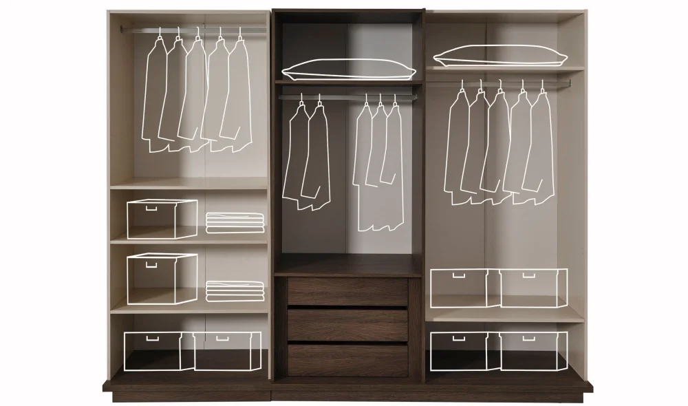 Talya 6 Kapaklı Gardrop