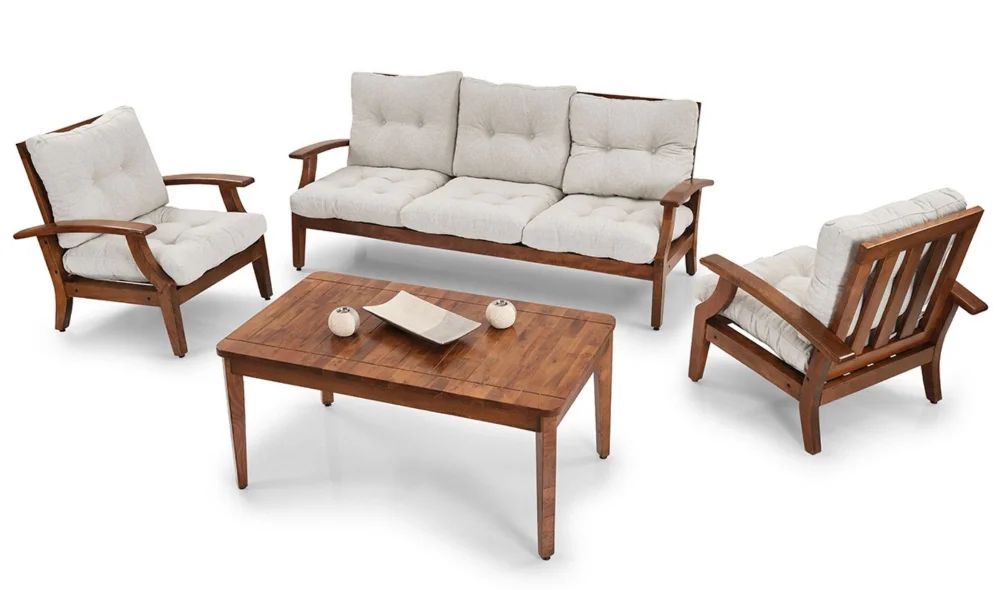 Teras Beyaz 5 Oturumlu Bahçe ve Balkon Takımı