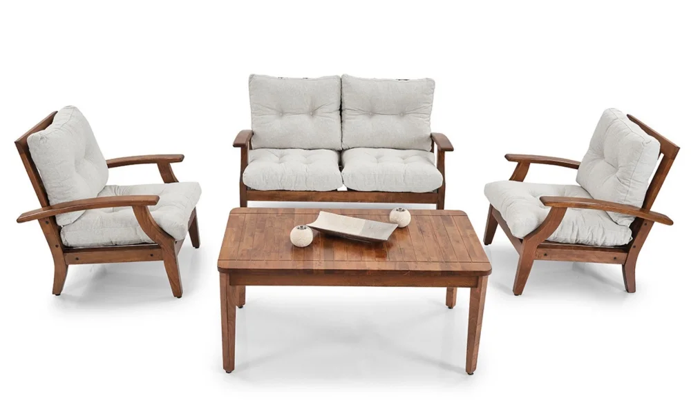 Teras Beyaz 5 Oturumlu Bahçe ve Balkon Takımı