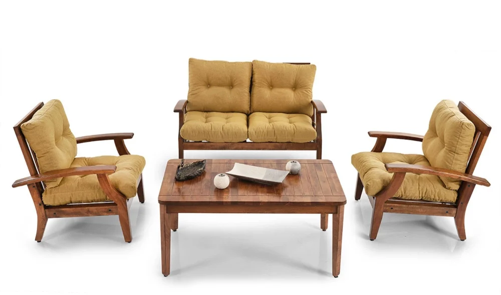 Teras Sarı 5 Oturumlu Bahçe ve Balkon Takımı