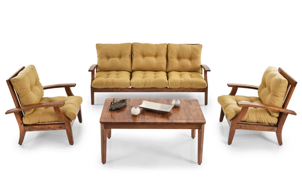 Teras Sarı 5 Oturumlu Bahçe ve Balkon Takımı