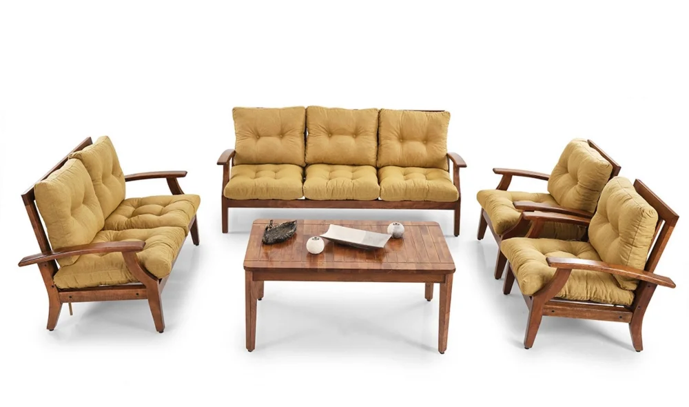 Teras Sarı 5 Oturumlu Bahçe ve Balkon Takımı