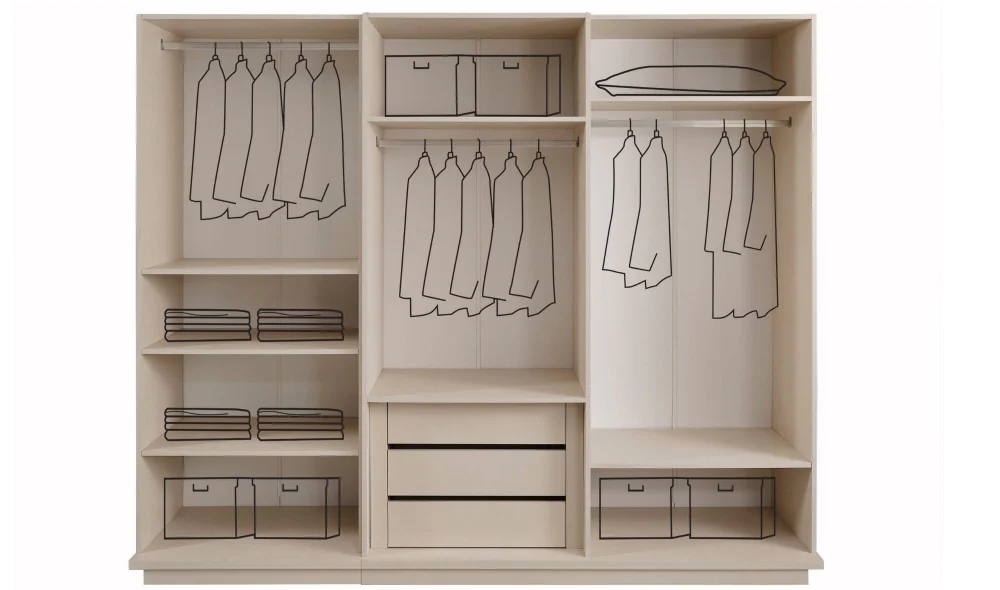 Tesla 6 Kapaklı Gardrop