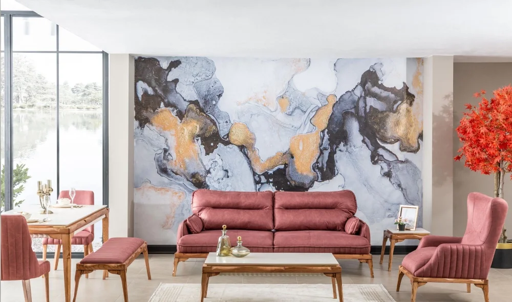 Tetra 3lü Koltuk (Bordo)