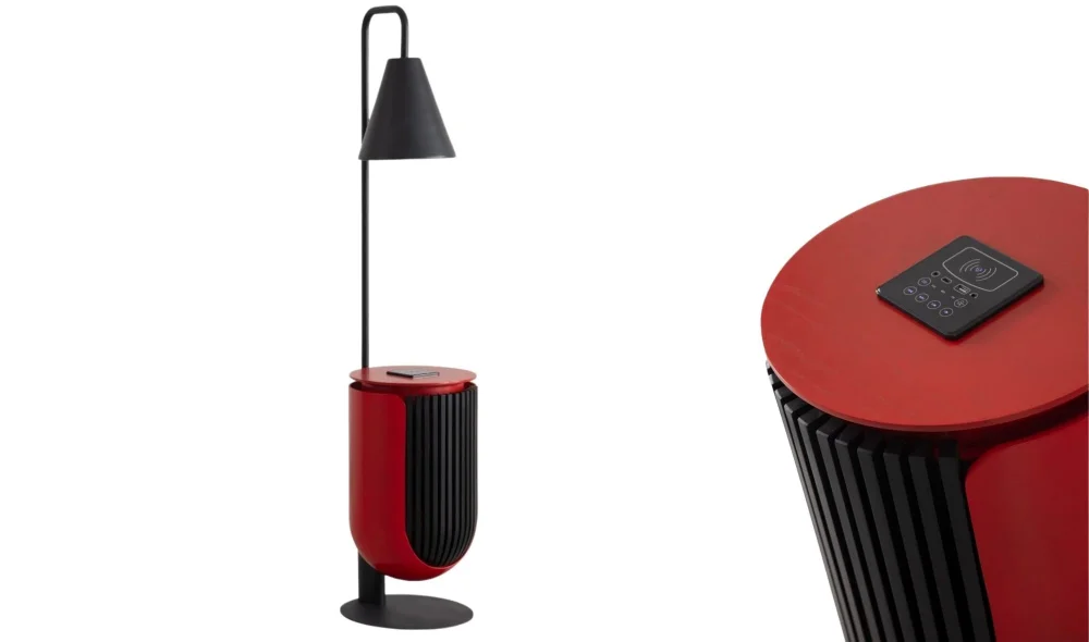 Tiesto Modern Çok Fonksiyonlu Lambader (Red)