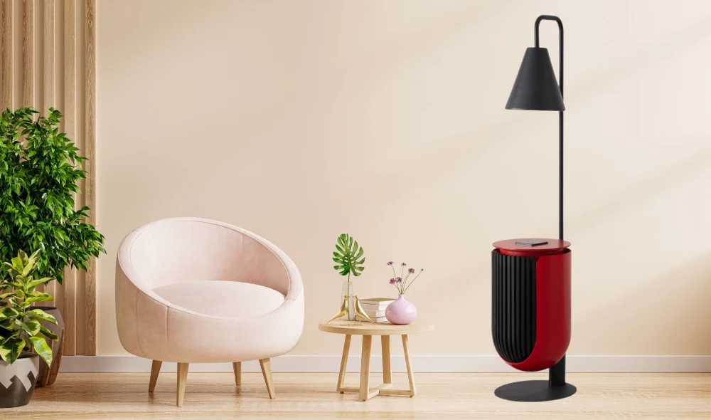 Tiesto Modern Çok Fonksiyonlu Lambader (Red)