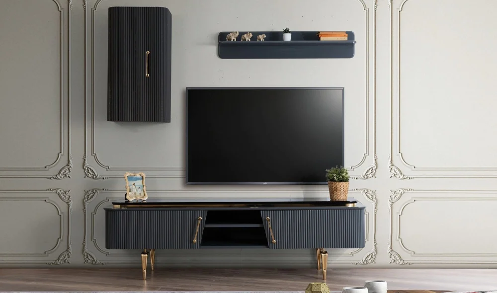 Titanik Antrasit TV Sehpası