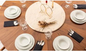 Glamour Traverten Mutfak Masası