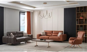 Magnora Kahve 3lü Koltuk