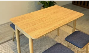 Rondo Mini Açılır Mutfak Masası Takımı - Karina Meşe Lacivert Renk