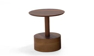 Arvika Yuvarlak Ceviz Orta Sehpa Seti