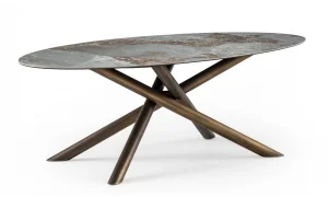 Ellie Antik Seramik Yemek Masası