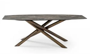 Nero Antik Seramik Yemek Masası