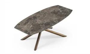 Nero Antik Seramik Yemek Masası