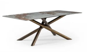 Mateo Antik Seramik Yemek Masası