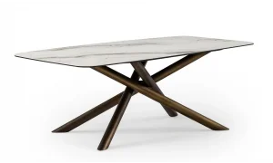 Luna Antik Seramik Yemek Masası