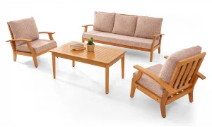 Teras Naturel Kiremit 5 Oturumlu Bahçe ve Balkon Takımı