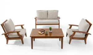 Teras Natura Gri 4 Oturumlu Bahçe ve Balkon Takımı