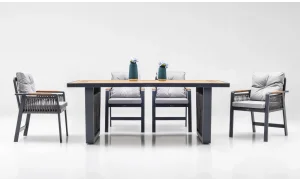 Olimpos Antrasit Iroko Yemek Masası Takımı