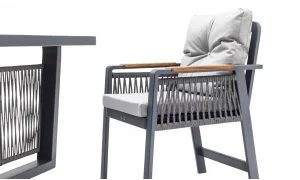 Olimpos Antrasit Iroko Yemek Masası Takımı